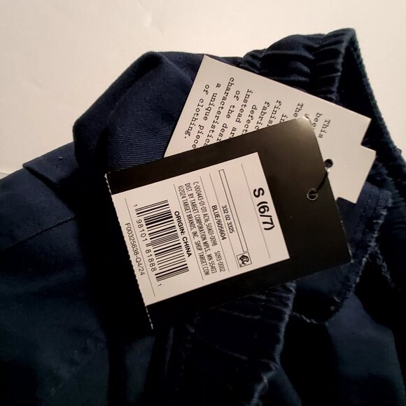 Boys Cargo Pants Navy Blue S/6/7 Elastic Waist 100% Cotton All Season Casual - Picture 7 of 7